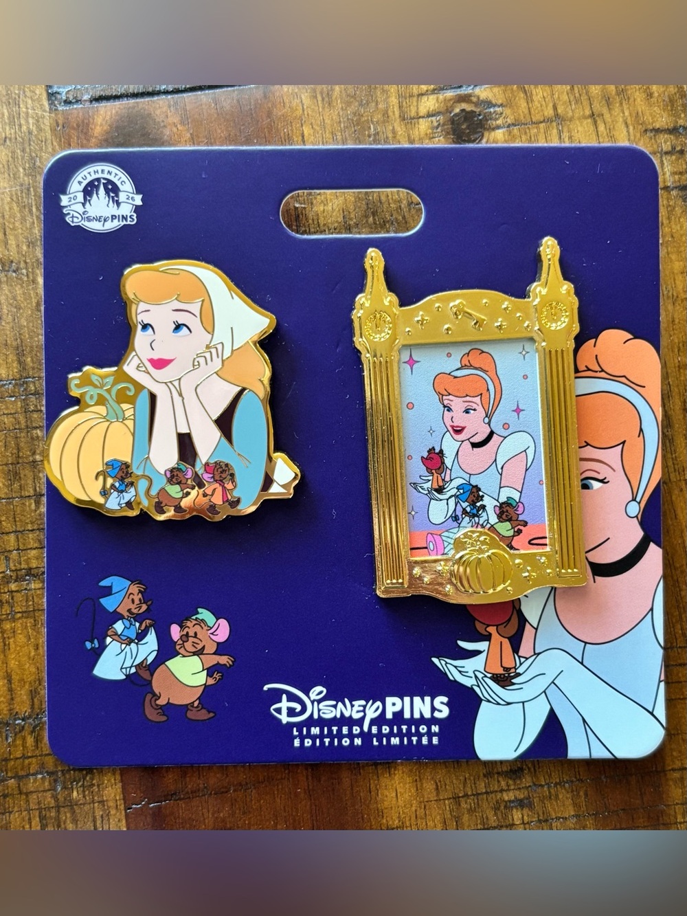 Disney Store UK Cinderella Classic Collections Limited Edition 2 Pin Set
